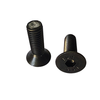 DIN Standard Durable Flat Head Socket Cap Screw Nero in acciaio al carbonio Full Thread