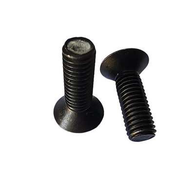 DIN Standard Durable Flat Head Socket Cap Screw Nero in acciaio al carbonio Full Thread
