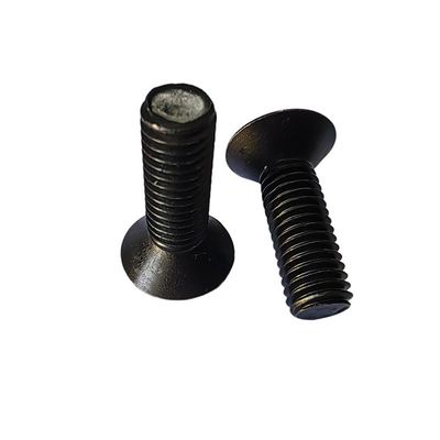 Flat Countersunk Head Hex Cap Screw Acciaio Legato Fully Blackened Thread per Industriali