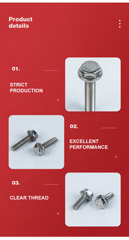 Gb5789 304 Flange in acciaio inossidabile bullone esagonale con filo parziale e testa dentata