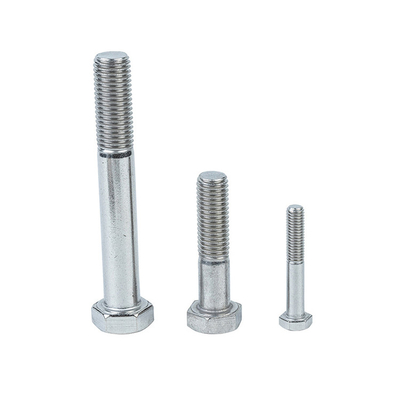 Finitura semplice Boltoni esessuali in acciaio inossidabile M5 M8 DIN931 304 316 Mezzo filo