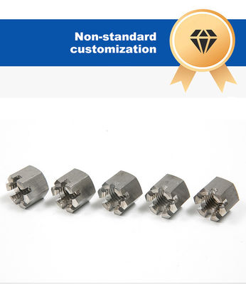 Standard DIN935 Acciaio inossidabile 304 316 Titanio Esagonale Scalatura Rotonda Serratura Esagonale Noce Castello