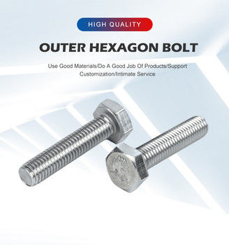 GB Standard di acciaio inossidabile Hex bullone Noce e lavatrice DIN933 per la personalizzazione del fissaggio