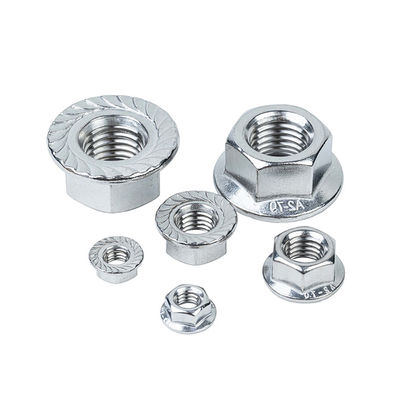 100% controllato DIN acciaio inossidabile Hex Flange Noce con serrated su misura