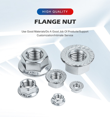 Noccioline di flange in acciaio inossidabile DIN6923 M4 M5 M6 M8 M10 M12 M14 M16 con standard DIN6923