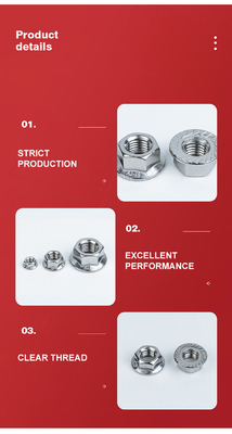 Noccioline di flange in acciaio inossidabile DIN6923 M4 M5 M6 M8 M10 M12 M14 M16 con standard DIN6923