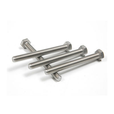304 316 bulloni esagonali a filo completo DIN Standard Plain Finish Fasteners in acciaio inossidabile