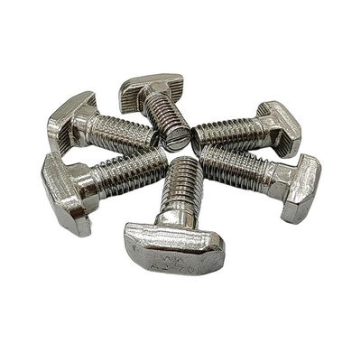 T-bolt e dadi a filo intero M8 M10 per testa quadrata di acciaio inossidabile da montaggio solare