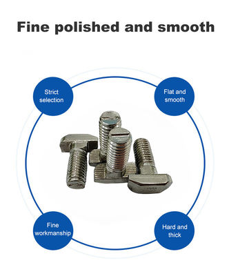 Bolte a filo pieno di tipo T con buone viti e bulloni di fissaggio in acciaio inossidabile