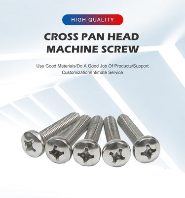 304 316 acciaio inossidabile Full Thread Phillips Pan Head Machine Screw INCH Finitura semplice