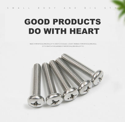 304 316 acciaio inossidabile Full Thread Phillips Pan Head Machine Screw INCH Finitura semplice