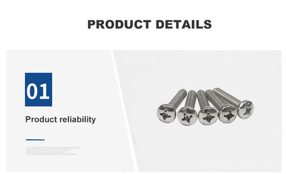 304 316 acciaio inossidabile Full Thread Phillips Pan Head Machine Screw INCH Finitura semplice