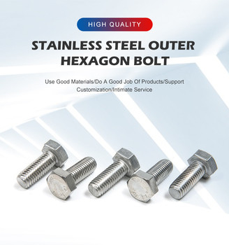 Bolt resistente alla corrosione di grado 304 316 di acciaio inossidabile Bolt esterno esagonale