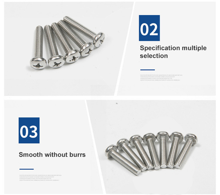 DIN JIS ISO In acciaio inossidabile Phillips Pan Machine Head Fastener Screw Cross Recessed Screw