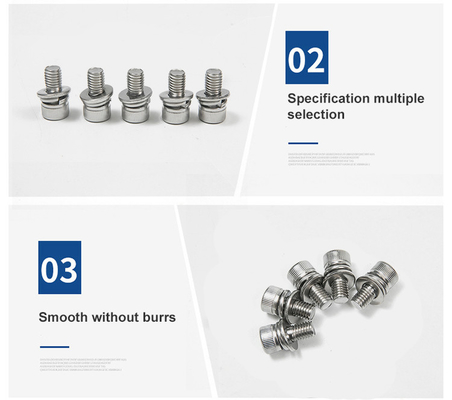304 acciaio inossidabile interno esagonale tre combinazione viti testa cilindro bullone lavastoviglie piatta