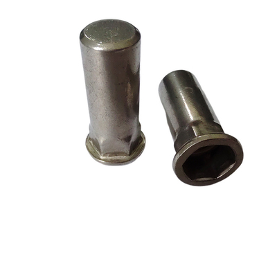 Nocciolo di rivetto a semihex a fine chiuso con elevata capacità di carico M3-M12 e finitura placcata al nichel