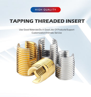 304L Slotted Thread Sleeve Screw Self Tapping Threaded Insert