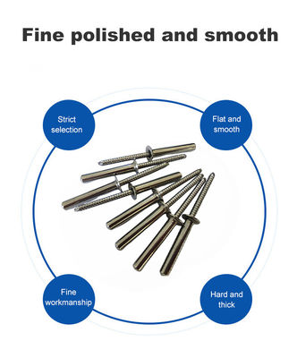 3.2mm/4.0mm/4.8mm/6.4mm Acciaio inossidabile Rivetta cieca in finitura brillante