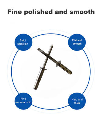 Finitura luminosa Strutturale Rivetta cieca testa di contatore affondato 4.8/6.4/7.8mm da per il materiale