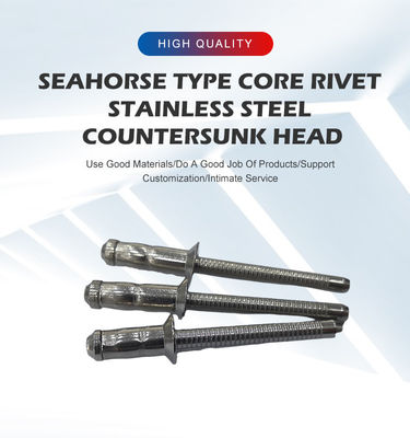 Testa a cupola a rivetta cieca di acciaio inossidabile con capo piatto con finitura non rivestita