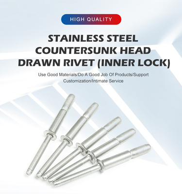 Rivette strutturali impermeabili con testa rotonda e finitura piana in acciaio inossidabile 4,8 6,4 mm