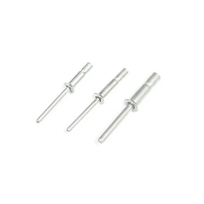 Rivette cieche 4.8mm 6.4mm Interlock Coppa di acciaio a cupola Monobolts Tipo finitura piana