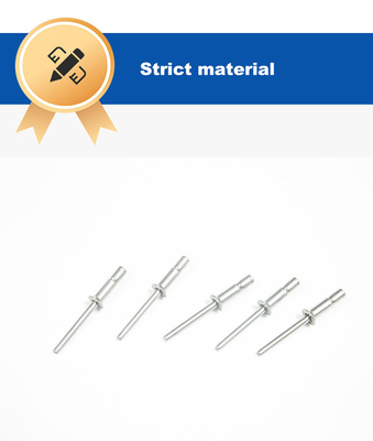 Rivette cieche 4.8mm 6.4mm Interlock Coppa di acciaio a cupola Monobolts Tipo finitura piana