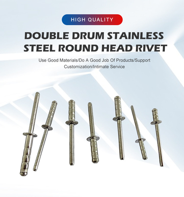 18-8 Acciaio inossidabile 304 Multigrip Rivets ciechi Testa rotonda 3,2 mm 4,0 mm 4,8 mm 6,4 mm