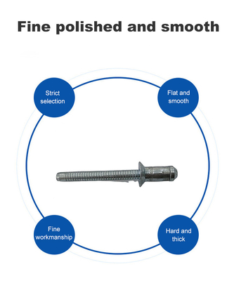 Rapporto di prova di controllo Acciaio al carbonio Rivetto cieco a forma di ippocampo 4,8 mm 6,4 mm 7,8 mm