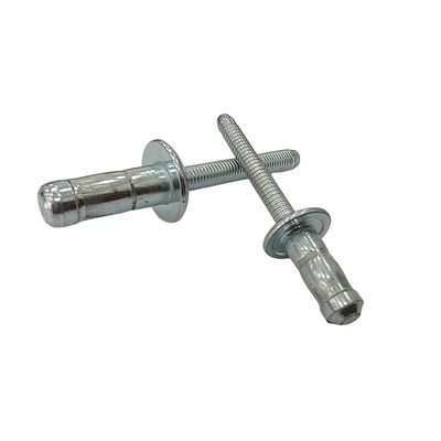 Rivetta cieca in acciaio al carbonio con finitura luminosa e testa anti-affondamento