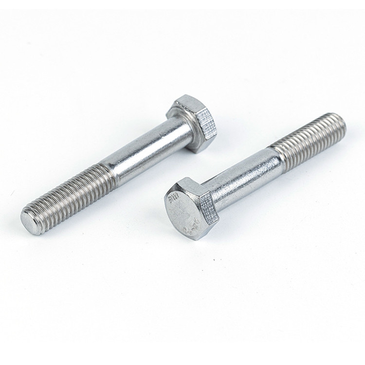Finitura semplice Boltoni esessuali in acciaio inossidabile M5 M8 DIN931 304 316 Mezzo filo