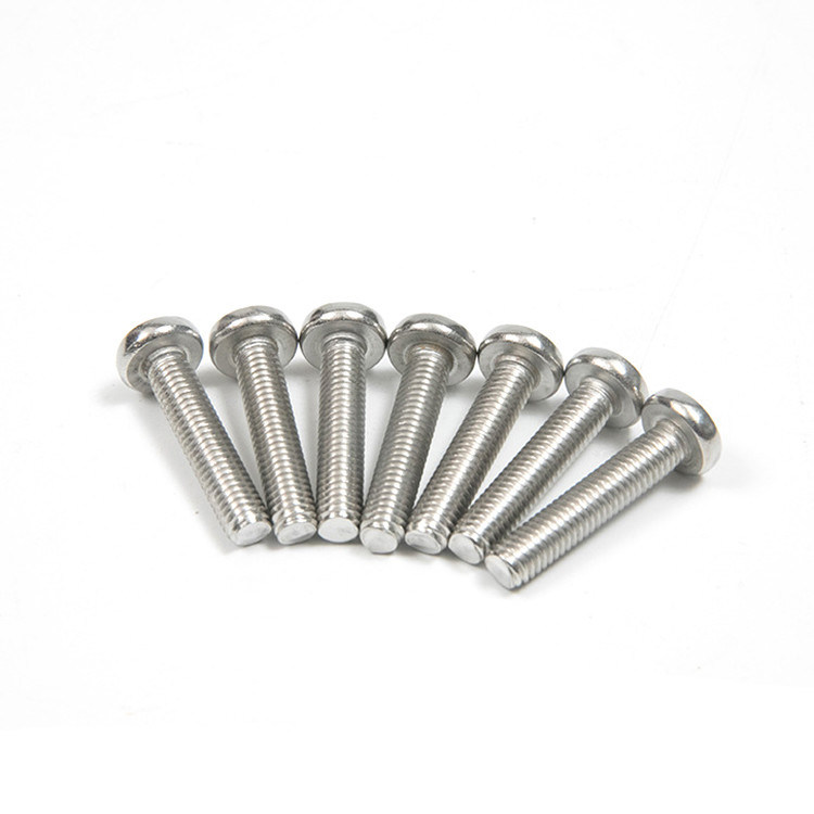 304 316 acciaio inossidabile Full Thread Phillips Pan Head Machine Screw INCH Finitura semplice