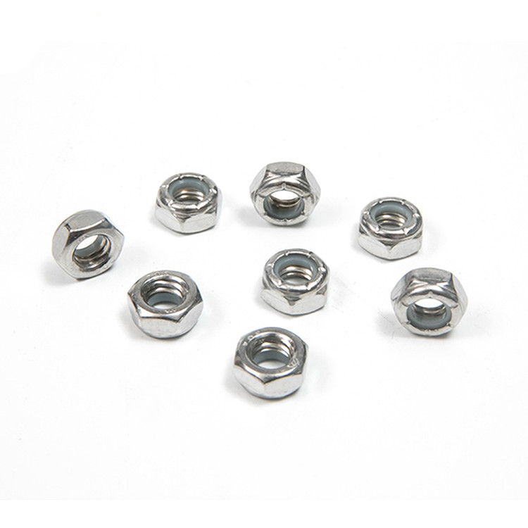 Industria del petrolio e del gas Acciaio inossidabile Nylon Insert Lock Nut con finitura resistente al calore 304
