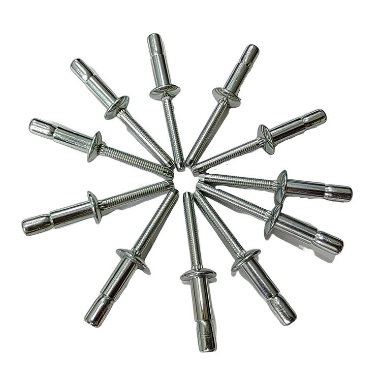 Rivetti a testa rotonda in acciaio al carbonio con rivetti a chiusura ciechi ad alta resistenza su Alibaba