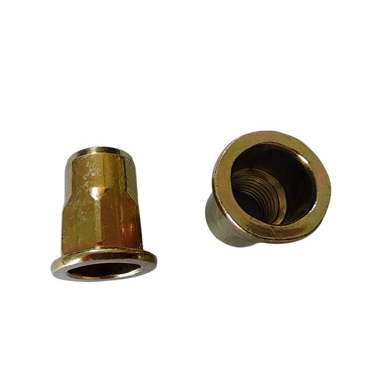 Acciaio al carbonio semihex a testa piatta, incrostato di zinco giallo-cromato, per una facile installazione