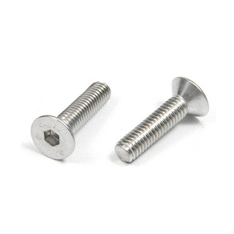 Grado di resistenza A-level Custom in acciaio inossidabile ISO Standard Hex Socket Countersunk Head Screws Clean Durable